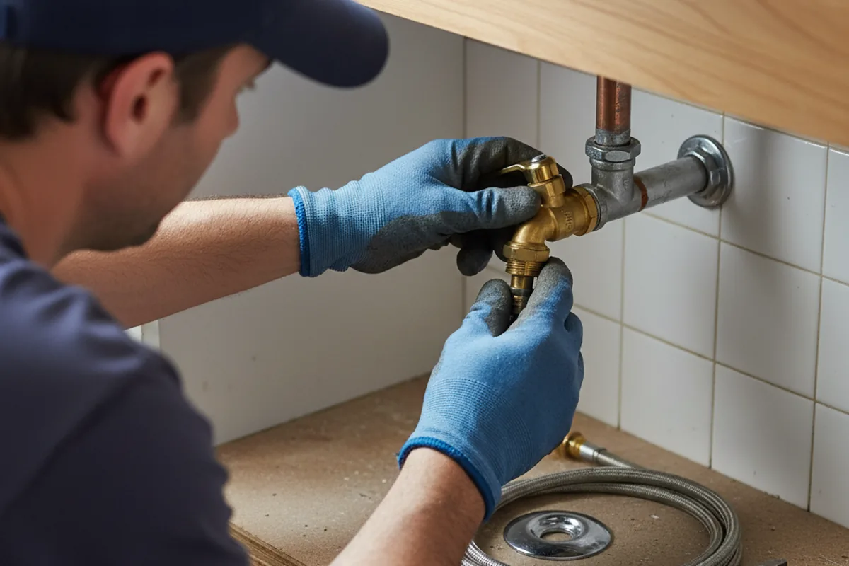 Shutoff valve and fitting work during Emergency Plumbing in Mulino